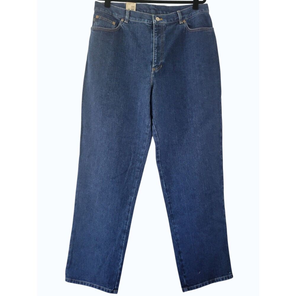NWT Ralph Lauren Classic Straight Leg Mom Jean Medium Wash Denim 16